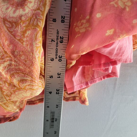 NWT Label Ritu Kumar 100% Viscose Pink Floral Sakshki Mini Dress Split Sleeve M - Picture 11 of 11
